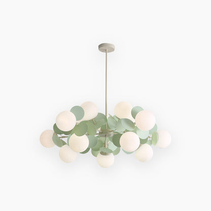 Moderne Kunstnerisk Opal Lysekrone Pendellampe – Forvandl Dit Rum til et Nutidigt Kunstunivers Chandeliers Tech Butik Grøn 15 Lys: Shade Dia90cm*H30cm/Dia35.43" x H11.81"