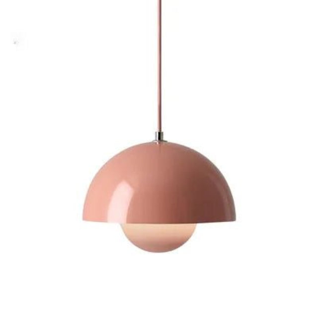 Charmerende Moderne LED Loftlampe til Nutidigt Interiør Pendellampe Tech Butik Pink Dia 23cm Kold Hvid