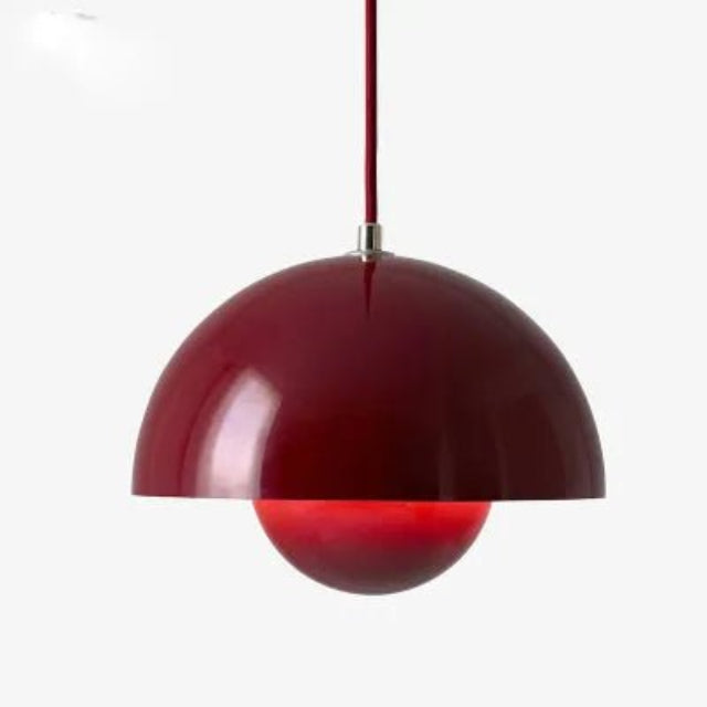 Charmerende Moderne LED Loftlampe til Nutidigt Interiør Pendellampe Tech Butik Rød Dia 23cm Kold Hvid