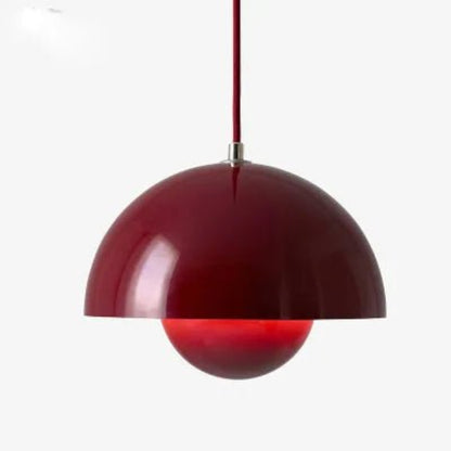 Charmerende Moderne LED Loftlampe til Nutidigt Interiør Pendellampe Tech Butik Rød Dia 23cm Kold Hvid