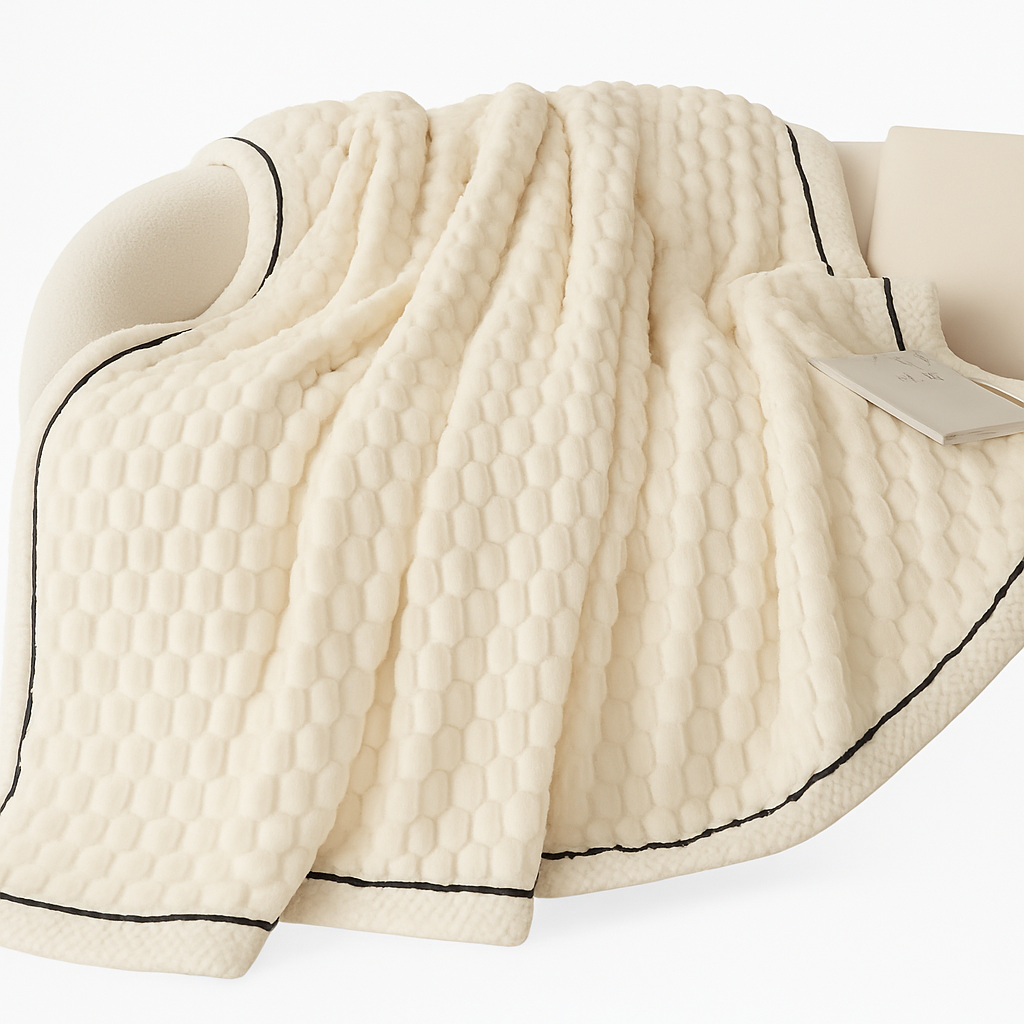 Luksus Tyk Fleece Tæppe – Blød Varme til Sofa og Soveværelse Bedding Tech Butik