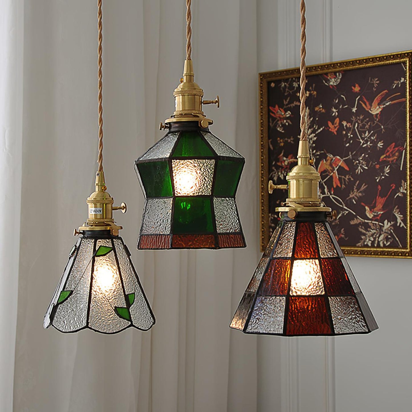 Chic Retro Hængelampe med Kunstnerisk Metal- og Glasdesign Hængelamper Tech Butik