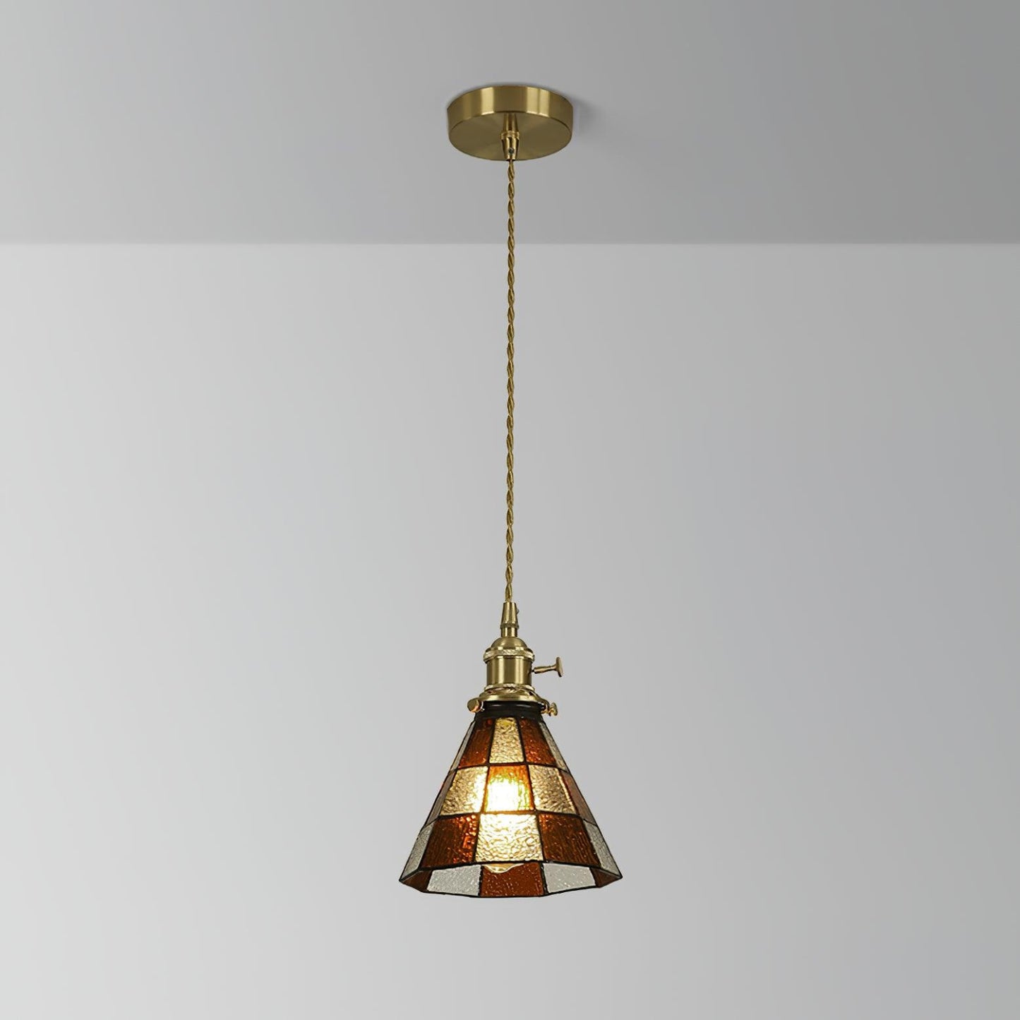 Chic Retro Hængelampe med Kunstnerisk Metal- og Glasdesign Hængelamper Tech Butik