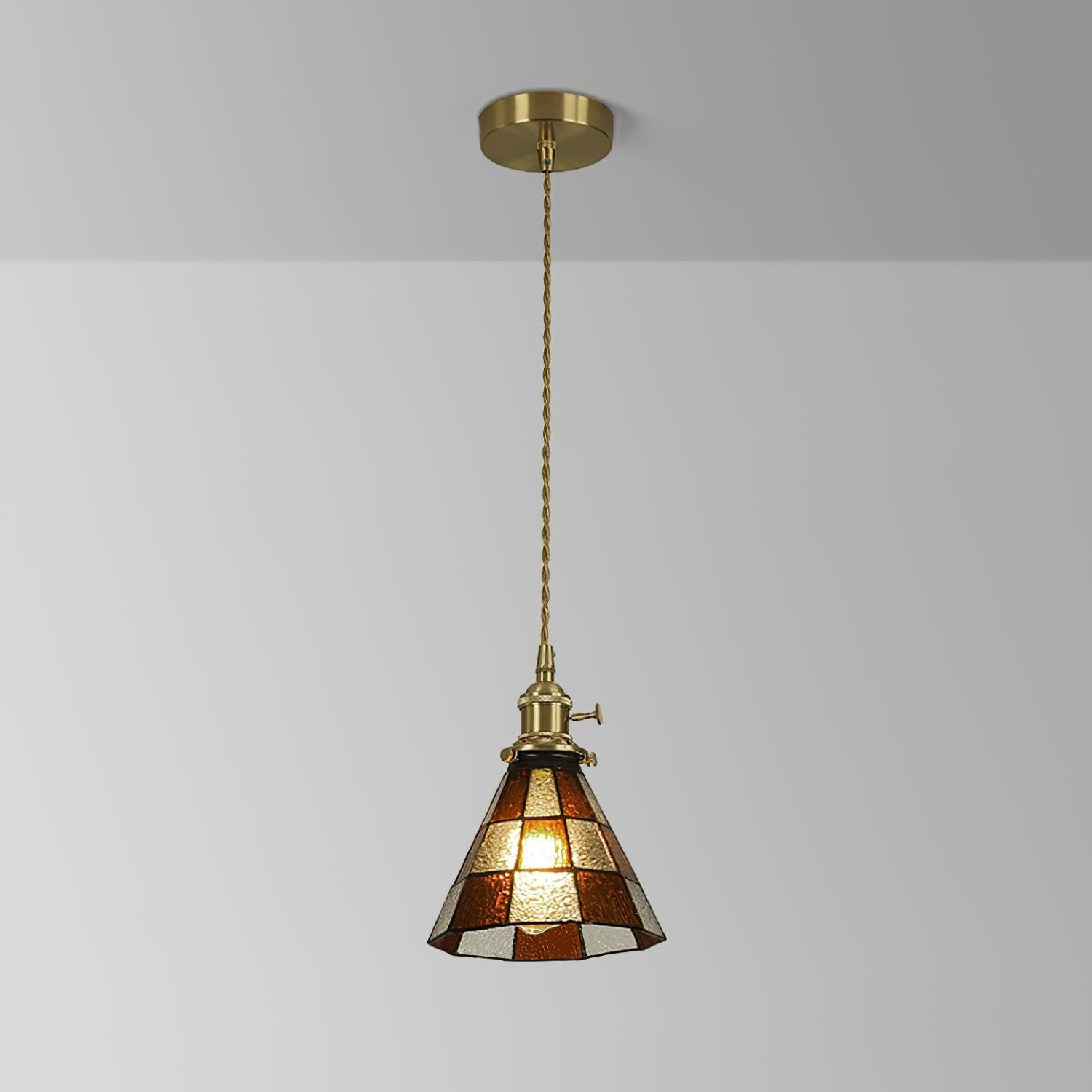 Chic Retro Hængelampe med Kunstnerisk Metal- og Glasdesign Hængelamper Tech Butik