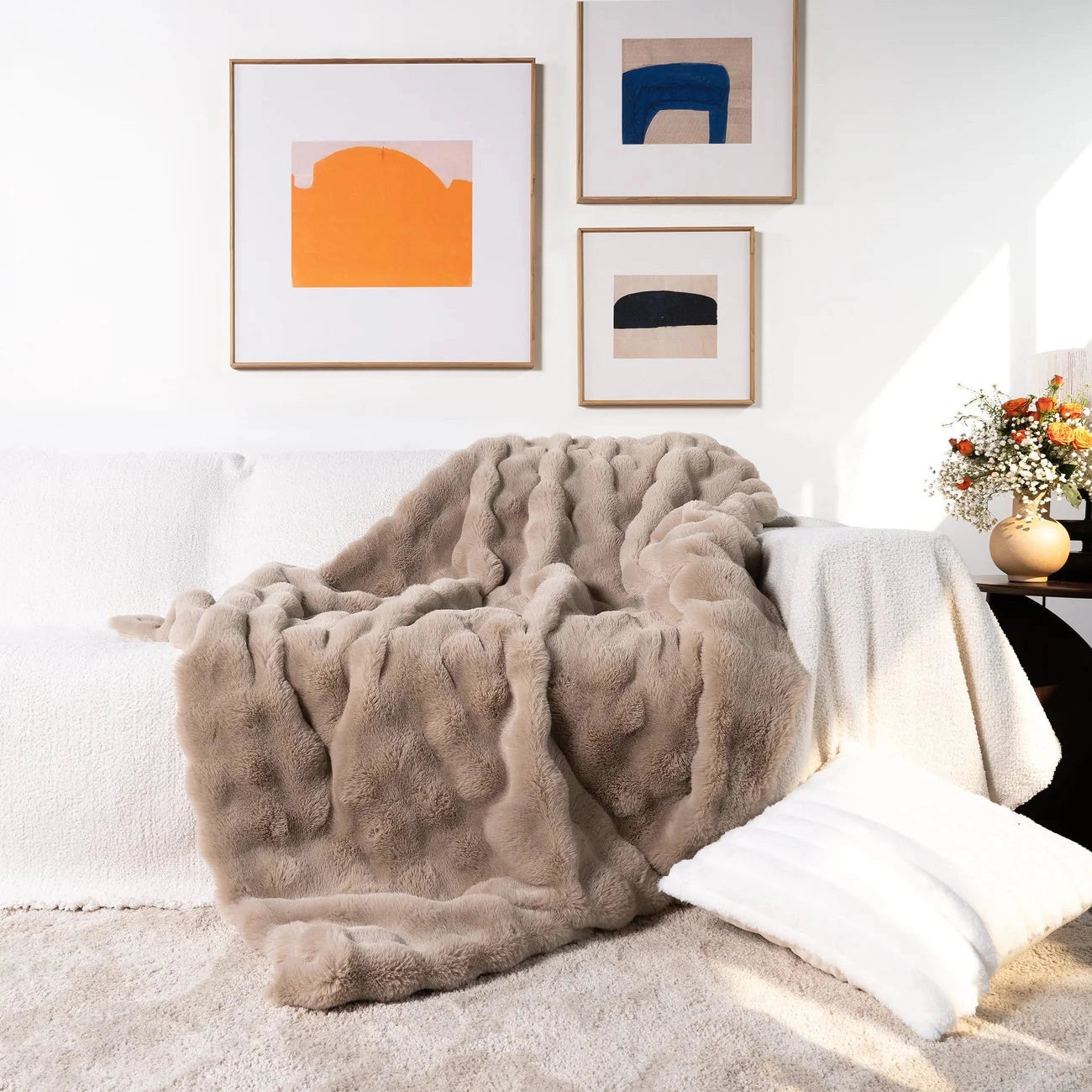 Chunky Knit Falsk Pels Vægtet Tæppe - Hyggelig & Stilfuld Vægtede tæpper Tech Butik