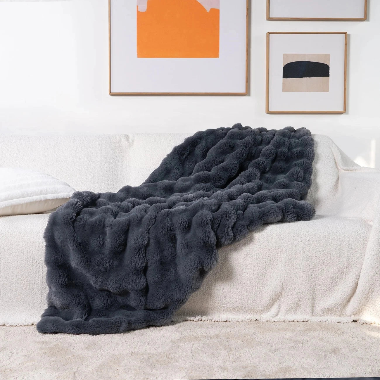 Chunky Knit Falsk Pels Vægtet Tæppe - Hyggelig & Stilfuld Vægtede tæpper Tech Butik
