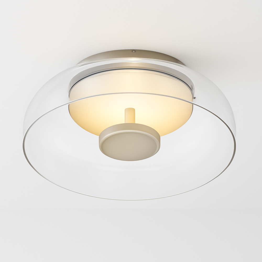 Moderne Glas Skål LED Væglampe – Slank & Elegant Stemningsbelysning Ceiling Lamp Tech Butik Rav Kold hvid