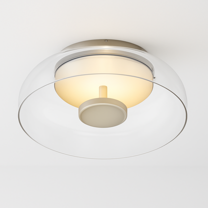 Moderne Glas Skål LED Væglampe – Slank & Elegant Stemningsbelysning Ceiling Lamp Tech Butik Rav Kold hvid