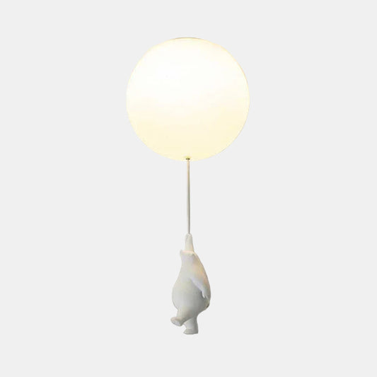 Loftlampe med Bjørn og Ballon - LED Plafondlampe til Børneværelse Loftlampe Tech Butik 15 cm A varm hvid