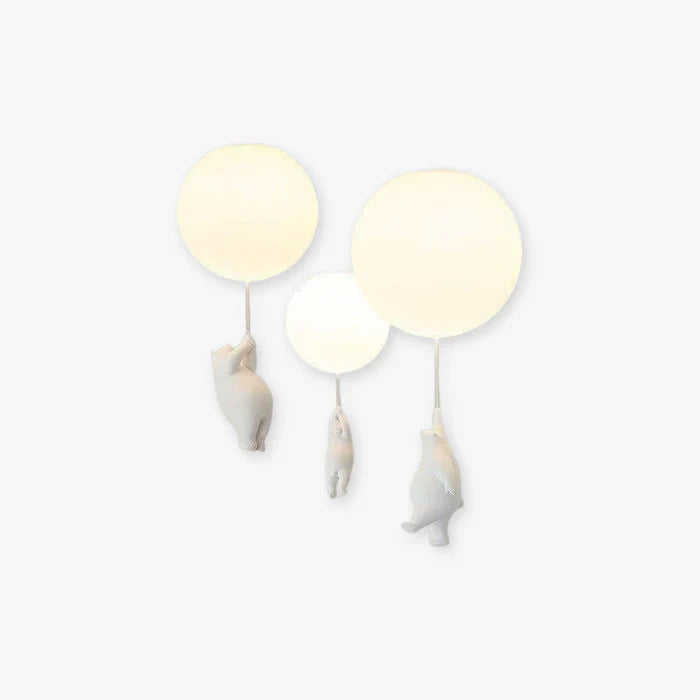 Loftlampe med Bjørn og Ballon - LED Plafondlampe til Børneværelse Loftlampe Tech Butik
