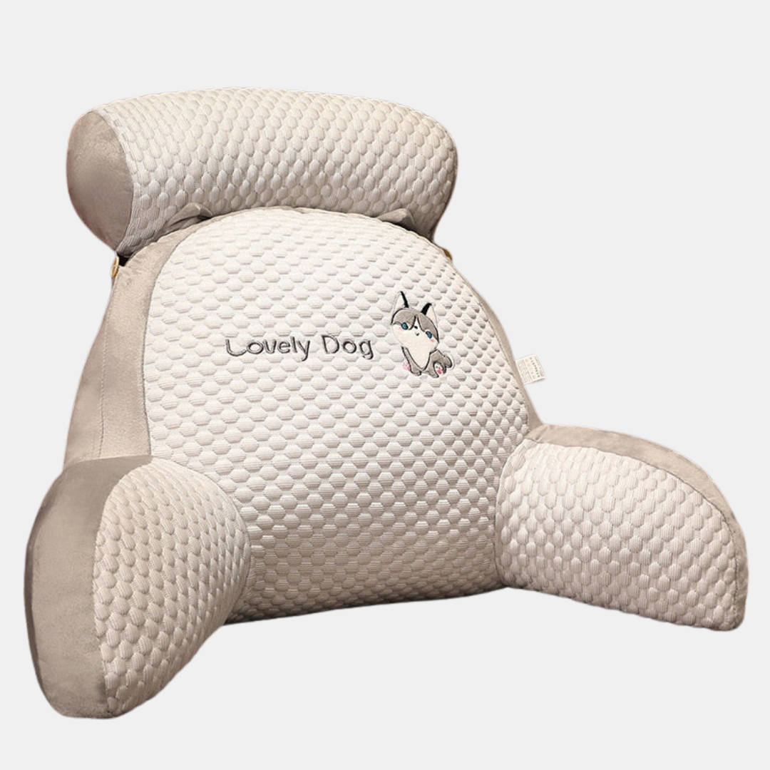 Ortopædisk Rygpude | Superblød & Støttende Rygstøtte til Hygge og Streaming Back-support pillow Tech Butik Hund 60x45x20cm