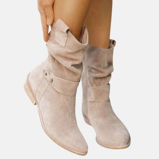 Dame Ankelstøvler – Varme, Stilfulde & Behagelige til Efterår og Vinter Women's Boots Tech Butik Beige 35