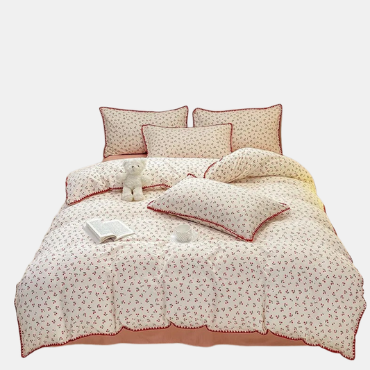 Blossom & Berry Dream Sengetøjssæt – Naturens elegance til en fredfyldt søvn Bedding Tech Butik Kirsebær Enkelt -3pcs