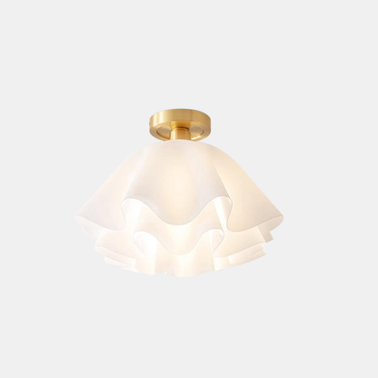 Moderne Loftlampe – Ambient Belysning gjort Enkel ceiling lamp Tech Butik Messing & hvid Dia 30cm x H 24cm / ∅ 11.8″ x H 9.4″