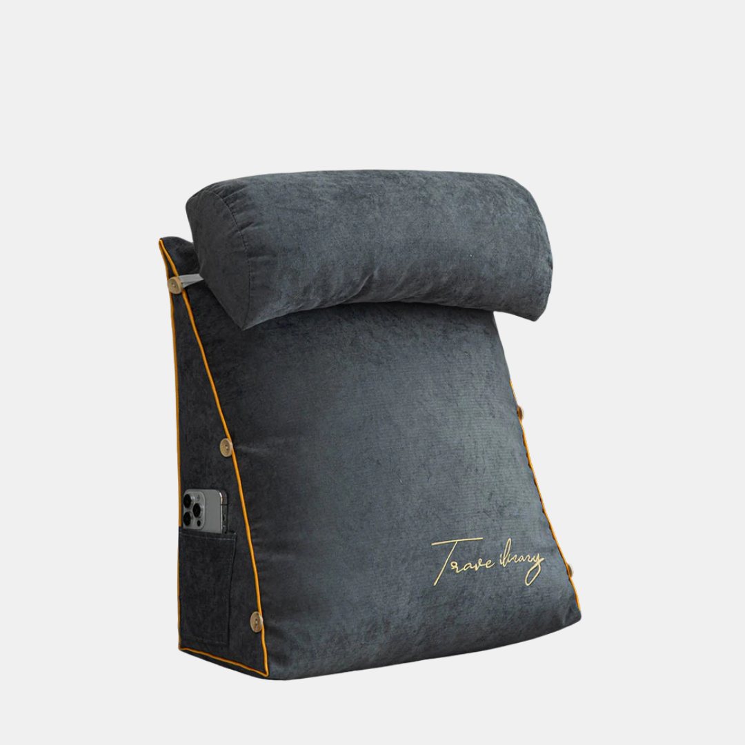 Kileformet Rygstøttepude – Ultimativ Komfort og Ergonomisk Støtte Back-support pillow Tech Butik Antracit