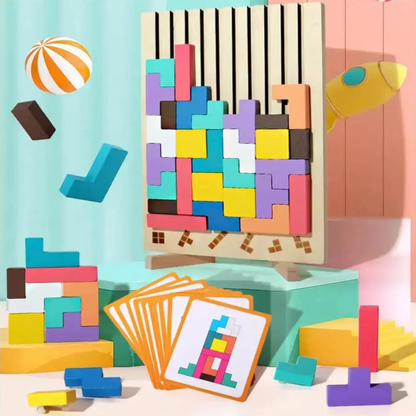 Træstablingspuzzle Spil – Stressaflastning & Koncentrationstræning Toy Tech Butik