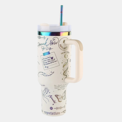 Isoleret Drikkeglas i Rustfrit Stål - Nyd Din Drik med Stil og Inspiration Tumbler Tech Butik Beige