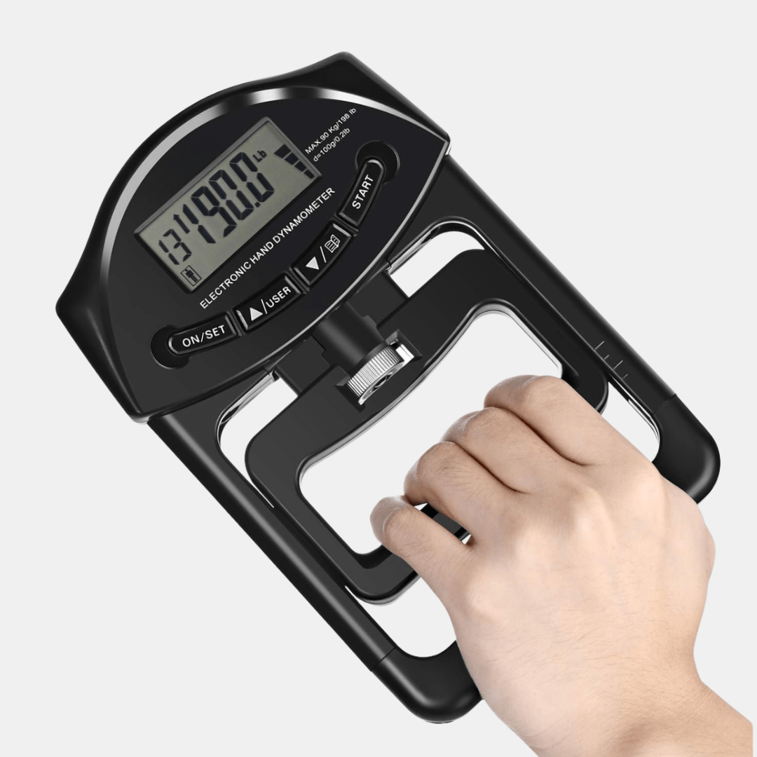 Digital Hånddynamometer – Præcis Styrkemåling op til 90 kg Fitness & Health Tech Butik Sort