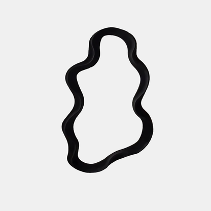 Stilfuldt Spejl – Kunstnerisk Elegance til Enhver Plads Mirror Tech Butik Bølge - Sort