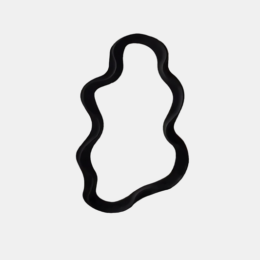 Stilfuldt Spejl – Kunstnerisk Elegance til Enhver Plads Mirror Tech Butik Bølge - Sort