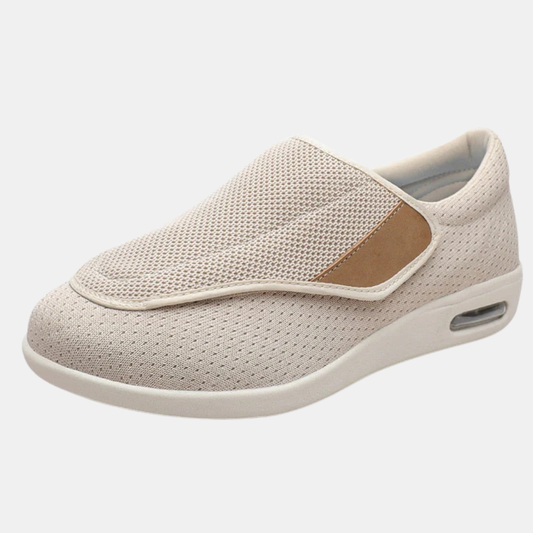 Bred Ortopædisk Sko til Diabetikere – Komfort og Støtte til Følsomme Fødder Shoes Tech Butik Beige 36
