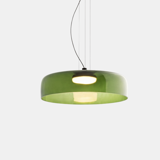 Nordisk Glaspendelampe – Minimalistisk Elegance til Dit Hjem pendant light Tech Butik Grøn 1 level-D42*H11cm