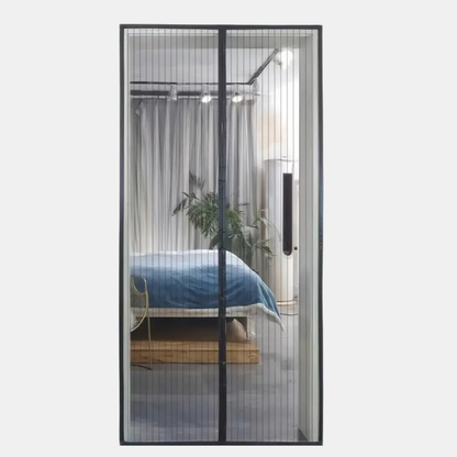 Magnetisk Dør med Hornform – Frisk Luft, Ingen Insekter Skærmdøre Tech Butik Sort 80 x 210cm