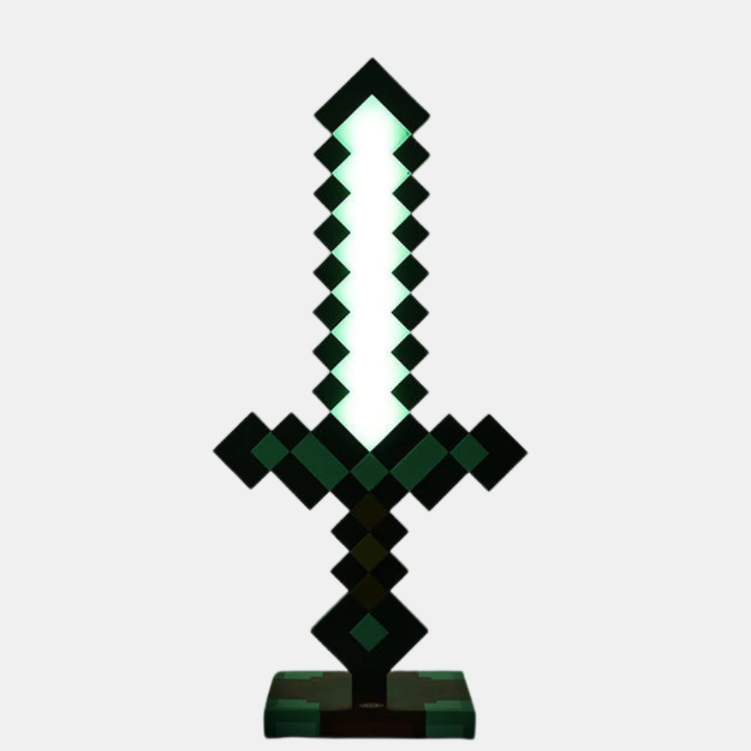 Diamantsværd Lygte – LED-lampe til gamere & Minecraft-fans Lamper Tech Butik Sværd