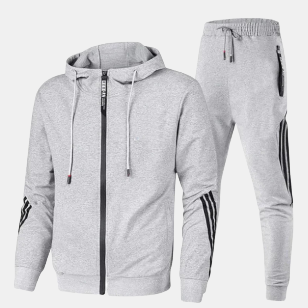 To-delt Træningssæt til Mænd – Sporty, Stilfuldt & Funktionelt Men Set Tech Butik Grå S