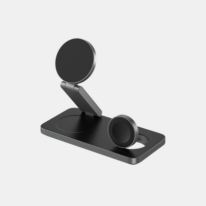 3-i-1 Trådløs Opladningsstation til iPhone, AirPods og Apple Watch – Kompakt design Mobiltelefontilbehør Tech Butik