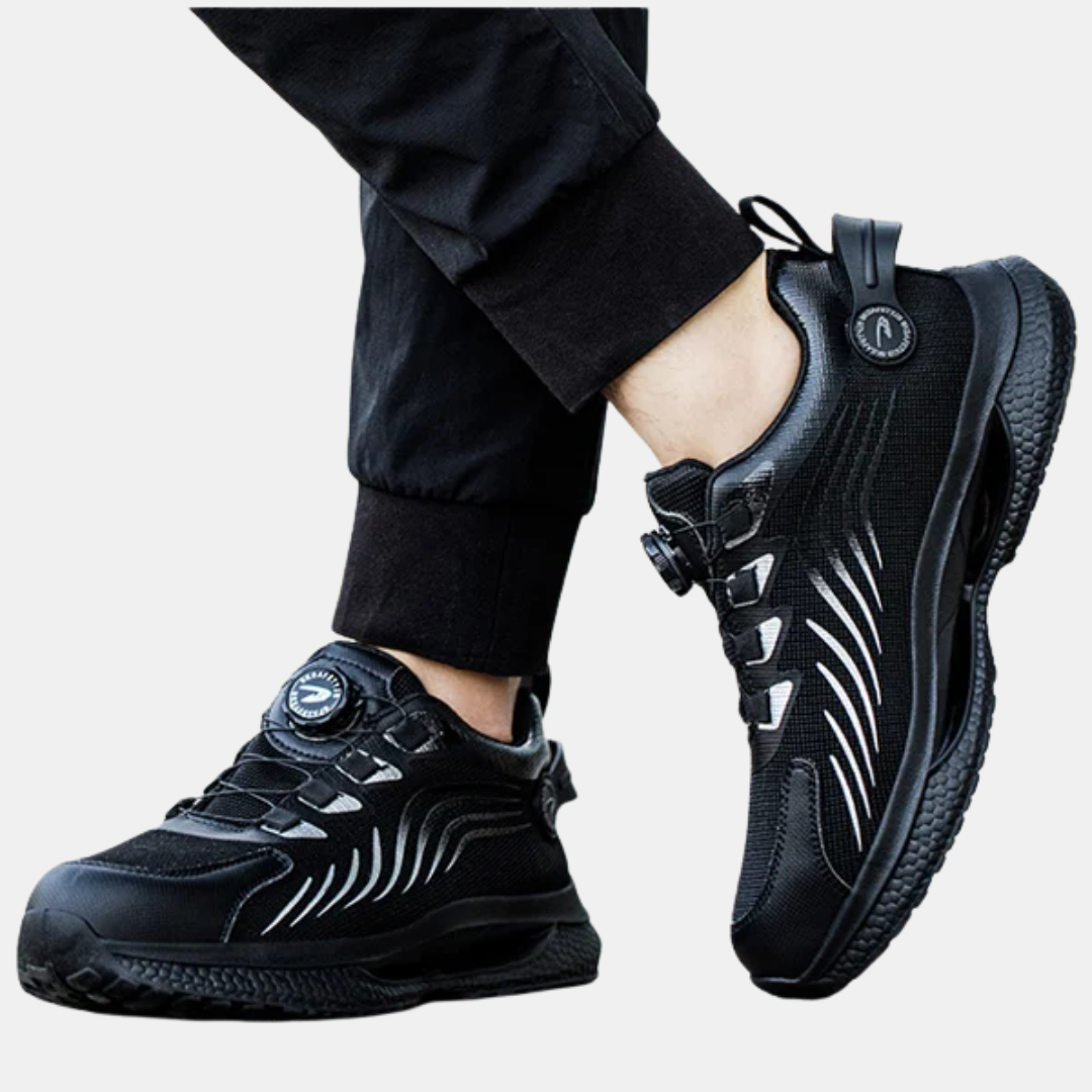 Herresikkerhedssko med Slagfast Beskyttelse – Styrke, Komfort & Tryghed i Hvert Skridt Sikkerhedssko Tech Butik Sort 37