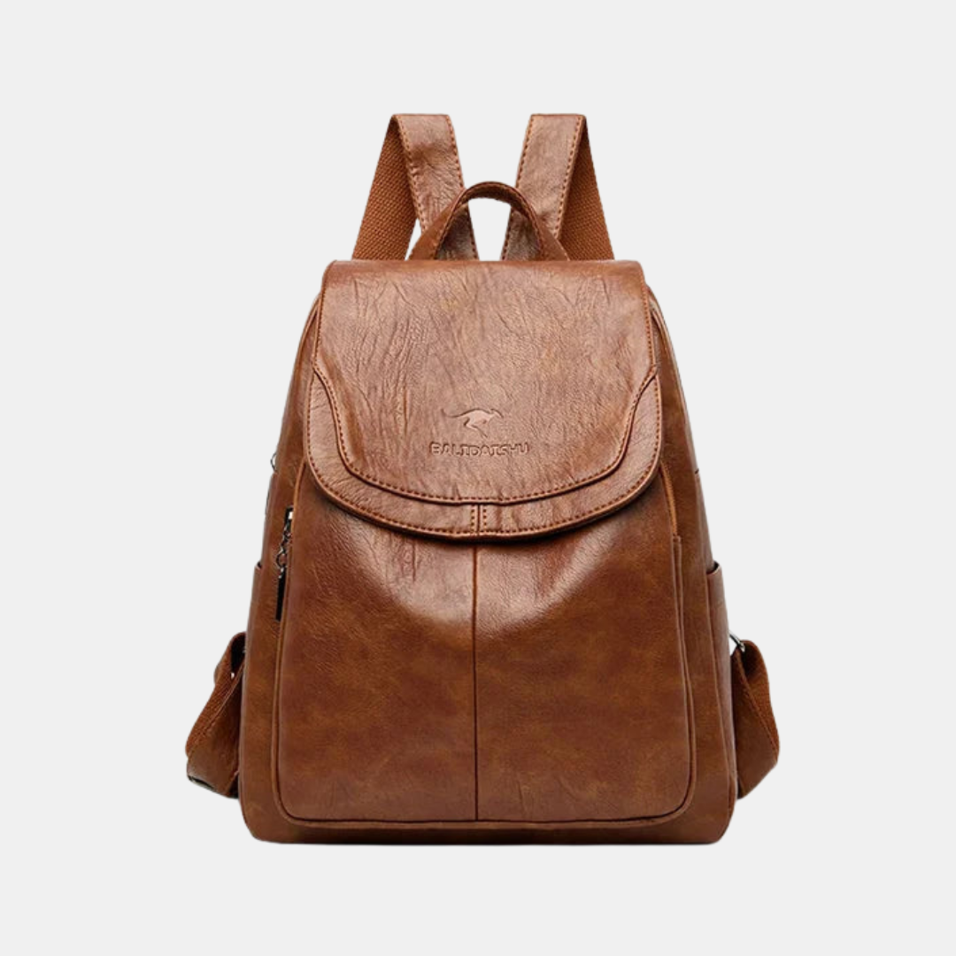 Læderrygsæk til Kvinder – Elegance Møder Praktisk Funktion Rygsække Tech Butik Brun