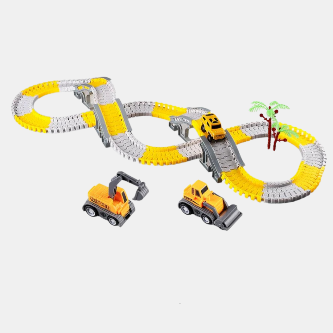 Fleksibelt Togbanesæt – Byg, Bøj & Skab Uendelige Eventyr Banesæt Tech Butik Ingeniørarbejde 197 Stykker (20% EKSTRA FORDEL)