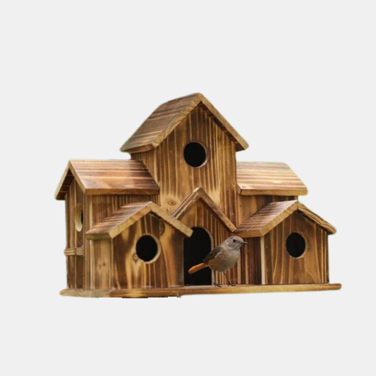 Håndlavet Træfuglehus – Trygt Tilflugtssted for Havefugle Fuglehuse Tech Butik