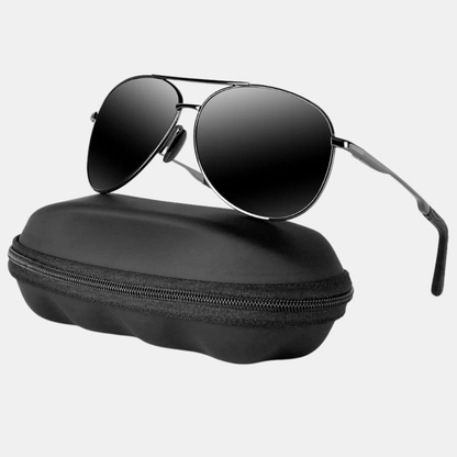 Premium Polariserede Aviator Solbriller – Stil møder beskyttelse Tech Butik Gråt stel - Sort linse