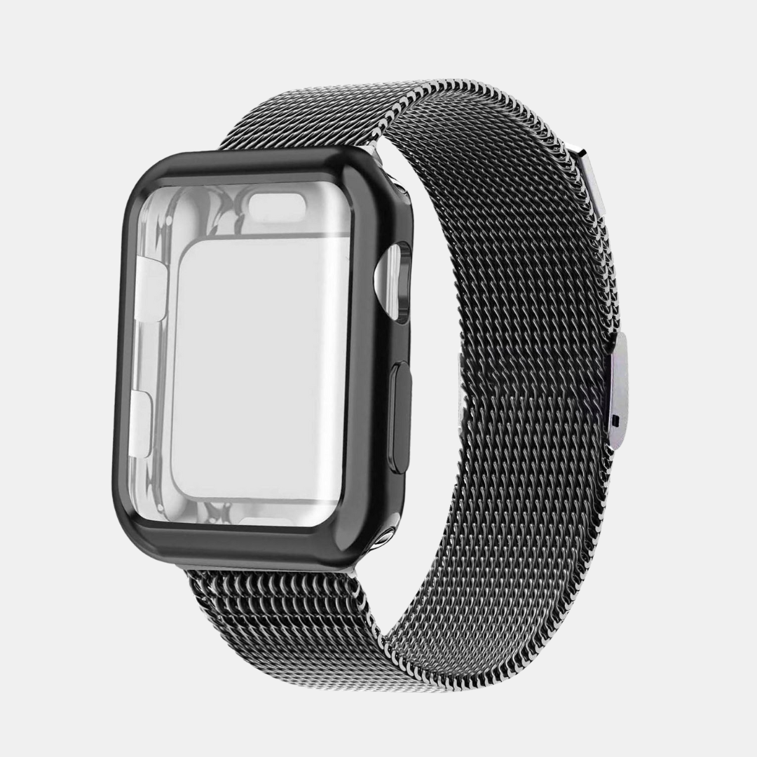 Luksus Metalurrem til Apple Watch – Elegant Opgradering Urremme & Stropper Tech Butik Sort iWatch 38 mm