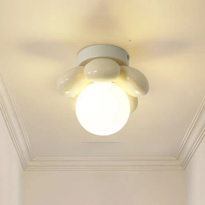Moderne Blomsterloftlampe – Lys Dit Hjem Op med Blomsterlig Elegance Belysning Tech Butik Creme Varm Hvid