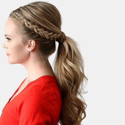 Hårforlængelse Ponytail – Voluminøs & Nem at Fastgøre | Naturlig Styling Tech Butik Lys brun
