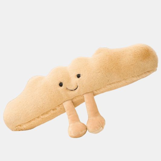 Croissant Toast Brød Plysdyr – Blød, Charmerende og Krammevenlig Tech Butik Baguette (32x9cm)