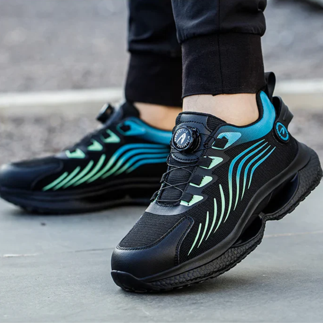 Herresikkerhedssko med Slagfast Beskyttelse – Styrke, Komfort & Tryghed i Hvert Skridt Sikkerhedssko Tech Butik Sort-blå 37