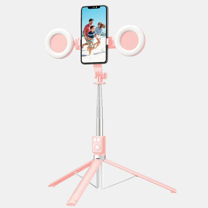 Multifunktionel Selfie Stick – Fang Perfekte Fotos Når Som Helst og Hvor Som Helst Kameraudstyr Tech Butik Lyserød