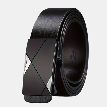 Herrebælte i Ægte Læder med Automatisk Spænde – Stil Møder Funktionalitet Herre bælter Tech Butik Sort Pistolspænde 110cm