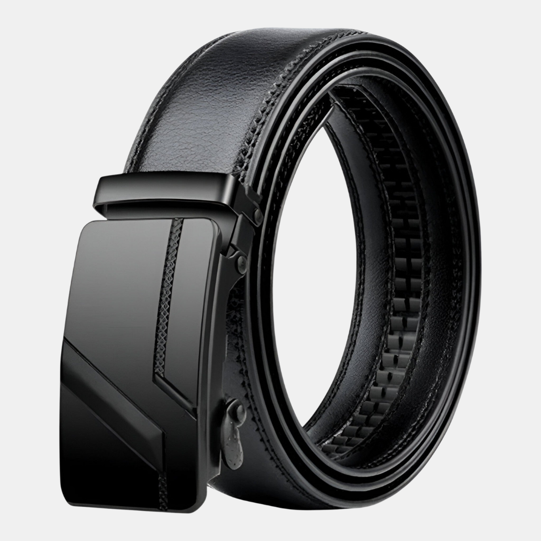 Luksus Læderbælte med Automatisk Spænde – Herrebælte til Enhver Lejlighed Bælter Tech Butik Sort 1 110cm