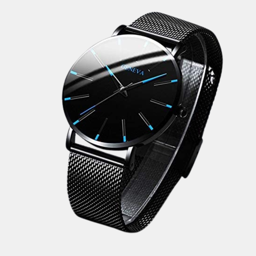 Herre Ultra-Tyndt Businessur – Minimalistisk Elegance, Komfort til Hverdagsbrug Herreure Tech Butik Sort Blå