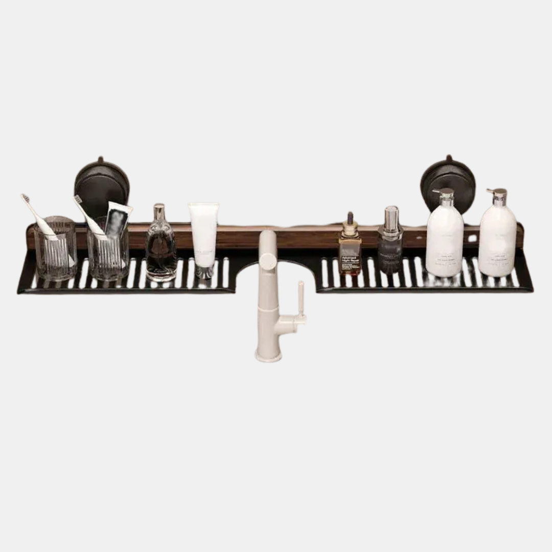 Aluminium Vaskekurv – Nem Installation Uden Boring Tech Butik Sort 40 × 12 × 4 cm