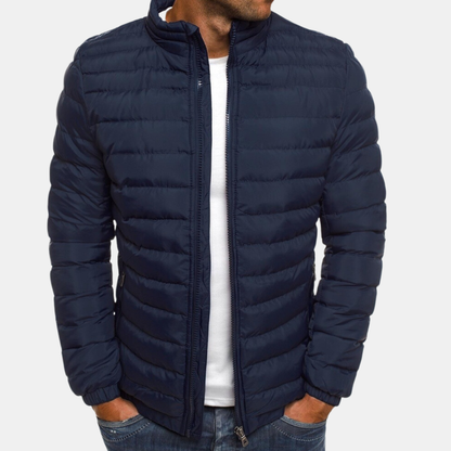Elegant Quiltet Jakke til Mænd – Moderne Stil & Behagelig Varme Men Jackets Tech Butik Marineblå S
