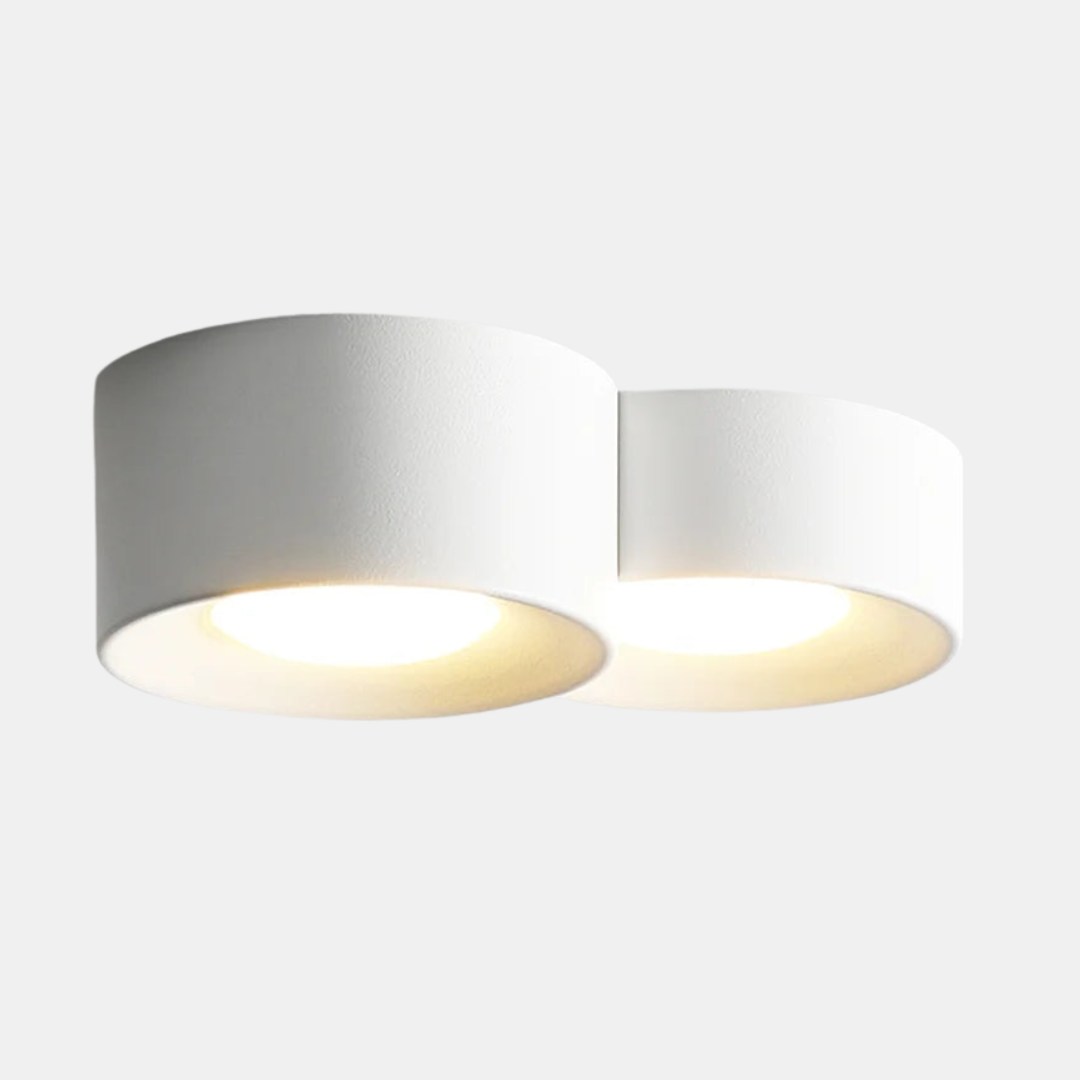 Moderne LED Loftlampe med Cylinderformet Spot – Minimalistisk Elegance over Dig Loftlamper Tech Butik Blanc 2 têtes