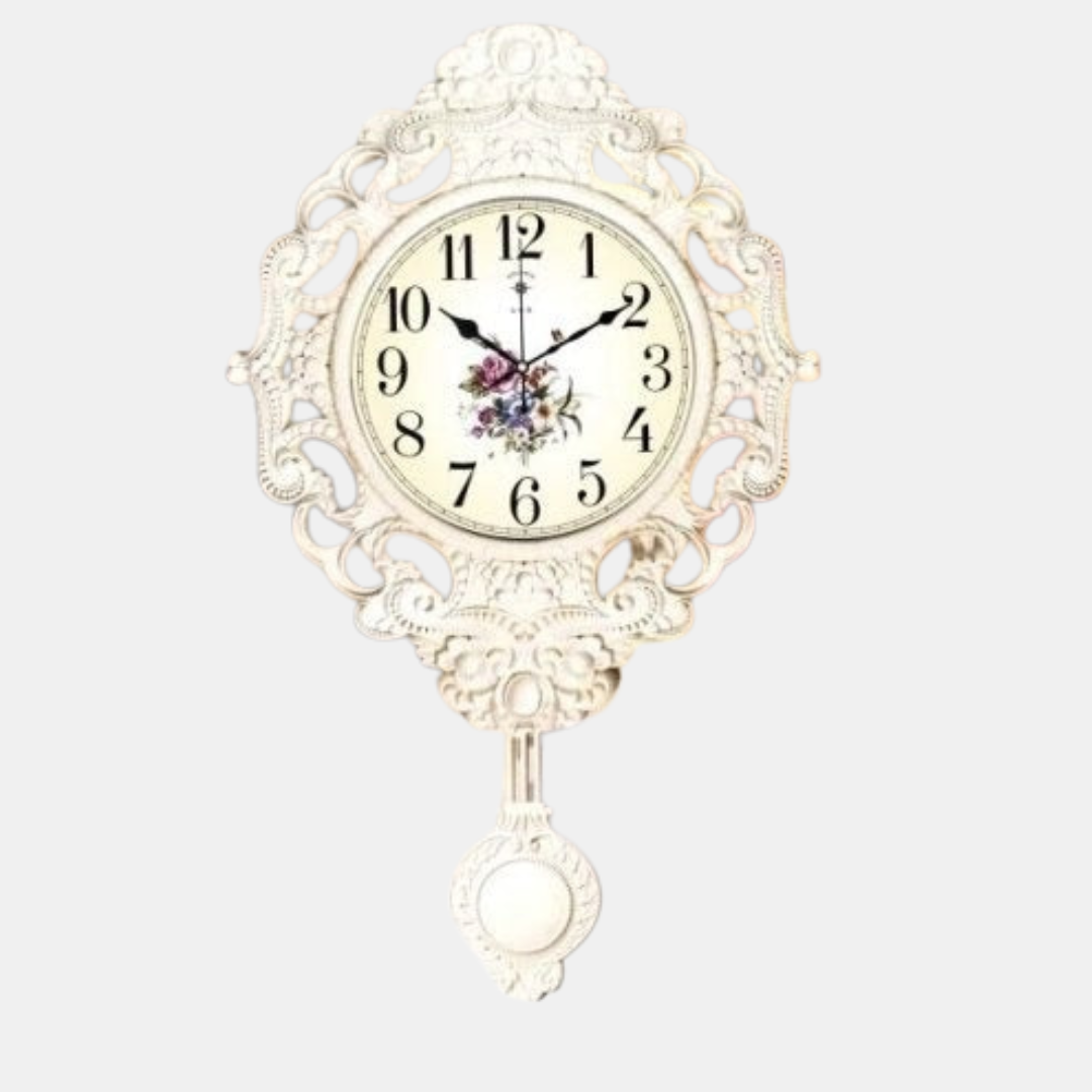 Luksuriøst Pendul Vægur – Elegant Ur med Dynamisk Svingdesign Vægure Tech Butik Hvid