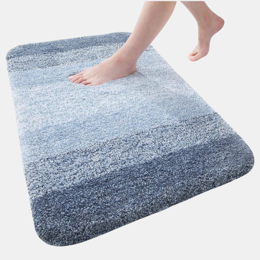 Superabsorberende Skridsikker Badeværelsesmåtte – Tørre Fødder, Sikkert Gulv, Ultimativ Komfort Badeværelsesmåtter Tech Butik Blå 51x76cm (20x32 tommer)