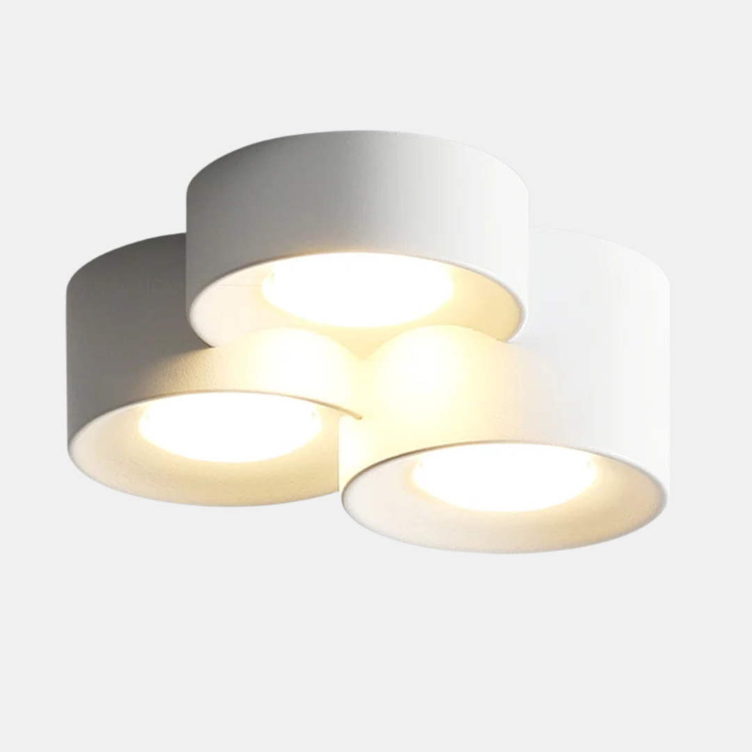 Moderne LED Loftlampe med Cylinderformet Spot – Minimalistisk Elegance over Dig Loftlamper Tech Butik Blanc 3 têtes